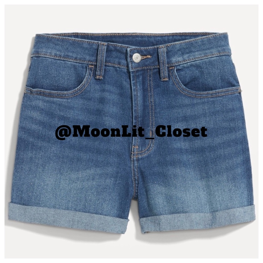 1️⃣7️⃣6️⃣ Old Navy High-Waisted Wow Jean Shorts 5” Inseam Medium Wash Size 26
